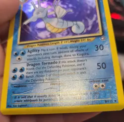 HOLO Kingdra RareNeo Genesis 008/111 Pokemon Card HP Dented - Image 4
