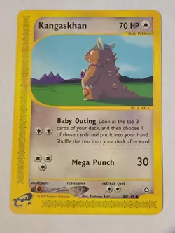 💚 LP Kangaskhan 88/147 Aquapolis eReader Pokemon Card Non-Holo - Image 1