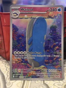 Pokemon TCG Wailord Journey Together Illustration Card 162/159 - Image 1