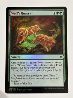 MTG Throne of Eldraine Wolf's Quarry Foil 184/269 NM - Image 1