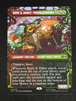 MTG Teenage Mutant Ninja Turtles Raph & Mikey, Troublemakers Showcase 0250 Rare - Image 1