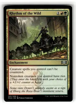 MAGIC TG: Ravnica Allegiance #201 Rhythm of the Wild- Uncommon.M2A - Image 1