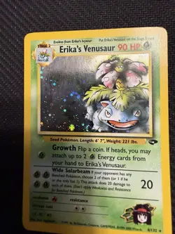 Pokemon Gym Challenge Erika's Venusaur Holo 004/132 LP-MP Toe Swirl - Image 2