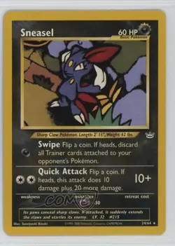 Sneasel Pokemon Neo Revelation #24 2001 - Image 1