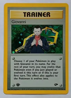 1st Edition Giovanni 18/132 Gym Challenge Holo Rare Vintage Pokemon TCG NM - Image 1
