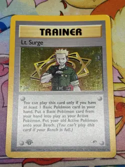 Lt. Surge (1st Edition) 017/132 Pokemon Gym Heroes Holo - LP - Image 2