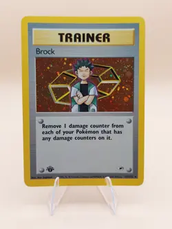 Brock 1st Edition Gym Heroes Holo Rare No. 15/132 Pokemon - 2000 - Image 1