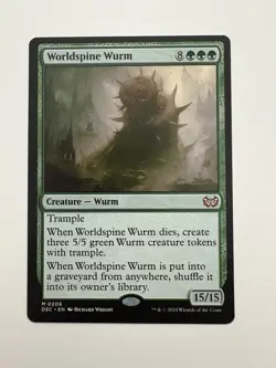 Worldspine Wurm MTG Magic the Gathering Card NM Near Mint DSC - Image 1