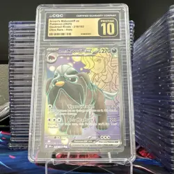 CGC Pristine 10 Arven's Mabosstiff ex 218/182 SV10 Full Art UR Holo - Image 1