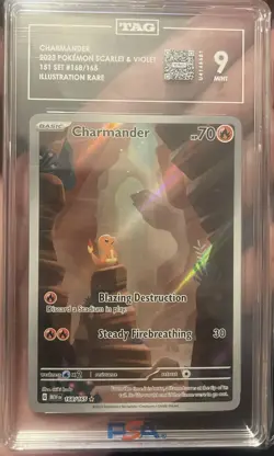 Pokemon TCG Charmander Scarlet & Violet 168/165 NM Condition TAG 9 - Image 1