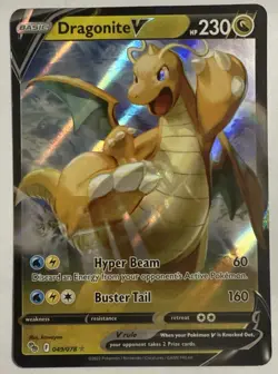 Dragonite V 049/078 Pokemon GO Holo (Ultra Rare Holo) - Image 1