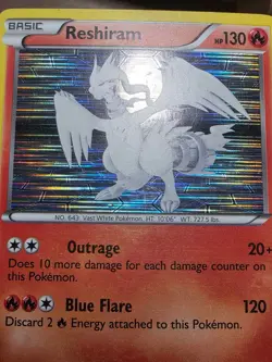 HP Pokemon TCG Reshiram Holo Black Star Promo BW004 - Image 5