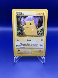 Pokemon TCG Pikachu 58/102 Base Set Unlimited Yellow Cheeks LP - Image 2