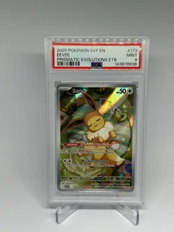 2025 Pokemon SvP EN-SV Prismatic Evolutions ETB - Eevee 173 Mint 9 - Image 1