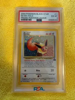 Pokemon Eevee 11 Holo promo - PSA 6 - Image 1