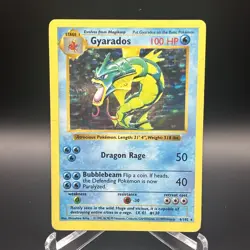 1999 Pokemon Gyarados 6/102 Holo Shadowless - Image 1