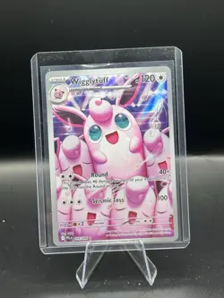 pokemon wigglytuff me02: phantasmal flames 105/094 illustration rare holo 120 h… - Image 1