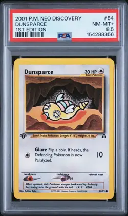 Pokemon Dunsparce Neo PSA 8.5 Mint 1st Edition - Image 1