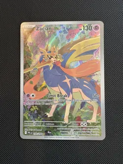 ZACIAN 100/094 ILLUSTRATION RARE PHANTASMAL FLAMES POKEMON NEAR MINT - Image 1