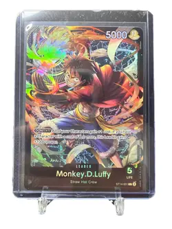 Monkey.D.Luffy ST14-001 Foil Leader One Piece TCG Starter Deck 14: 3D2Y English - Image 1
