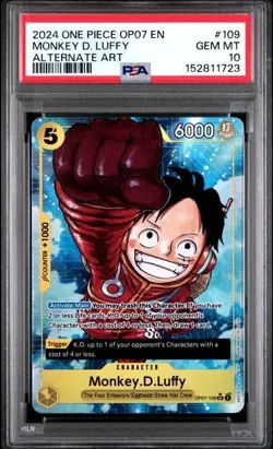 2024 One Piece Op07-500 Years In The Future #109 Monkey D. Luffy Alt Art PSA 10 - Image 1