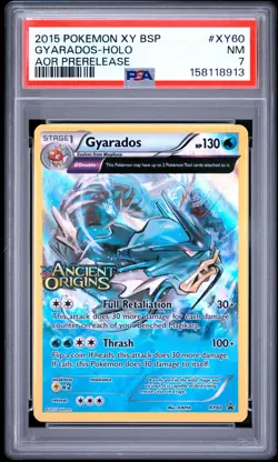 PSA 7 Gyarados Holo XY60/98 Ancient Origins Prerelease Pokemon Card - Image 1