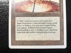 One Owner Unplayed NM++ Revised Mana Vault Artifact Magic The Gathering MTG - Image 3