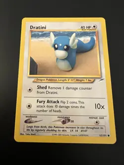 Dratini 63/105 Neo Destiny Unlimited 2002 Pokemon Card Common NM - Image 1