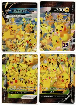 4 CARD V-UNION PIKACHU Foil / Holo Puzzle Set Pokemon Japanese 25th Celebrations - Image 1