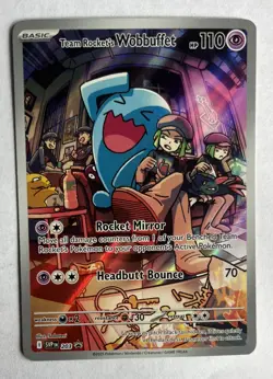 Team Rocket's Wobbuffet SVP203 - SV Black Star Promo - Pokemon Card - Near Mint - Image 1