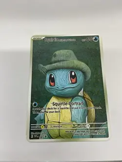 Squitrle Van Gogh Gold Metal Christmas Pokemon Card-Collectible Gift Display！ - Image 1