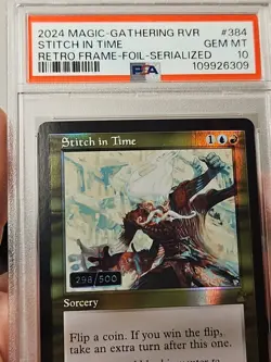 Magic MTG - Stitch In Time RVR #384 Serial 298/500 PSA 10 Ravnica - Image 3