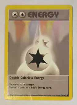 ❤ HP Double Colorless Energy 096/102 Pokemon Card - Image 1