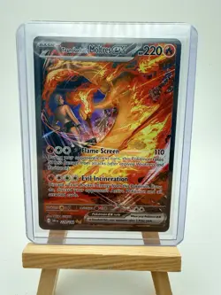 Pokemon TCG Team Rockets Moltres EX Card 229/182 Destined Rivals SIR - Image 1