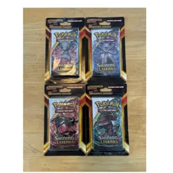 Pokemon Shining Legends: 4 Factory Sealed Booster Packs + 20 Bonus Cards - Image 1