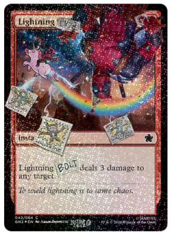 Lightning Bolt (042) - Pool Party Foil Secret Lair MTG - Image 1