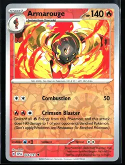 2024 Scarlet & Violet Series - Surging Sparks Armarouge #34 Reverse Holo Pokemon - Image 1