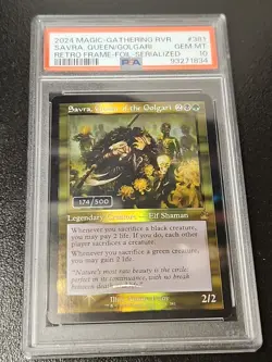 Magic MTG - Savra, Queen Of The Golgari RVR #381 Serial 174/500 PSA 10 Ravnica - Image 1