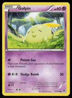 Gulpin 37/119 Common Phantom Forces Pokemon Near Mint - Image 1