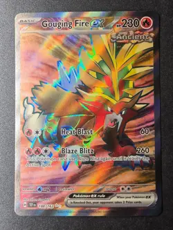Gouging Fire ex 188/162 NM Temporal Forces Ultra Rare Pokemon - Image 1