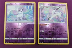 Pokemon TCG Celebrations Galarian Ponyta 15/25 & Rapidash 22/25 Holo EN 2021 - Image 1