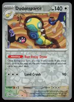 Dudunsparce 080/131 Holo Rare Prismatic Evolutions Pokemon Reverse Holo NM - Image 1