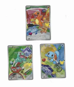 Pokemon TCG First Partner Illustration Collection Series 1 Kanto GEN 1 Starters - Image 1