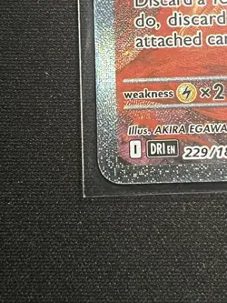 Pokemon Team Rocket's Moltres ex 229/182 SV10 SIR Full Art Holo 220 HP EN - Image 3