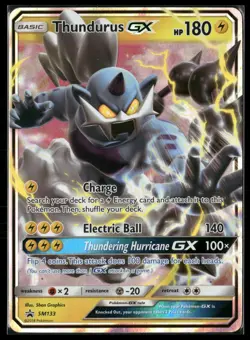 Thundurus GX - SM133 Holo Promo Sun & Moon Promo Pokemon Near Mint - Image 1