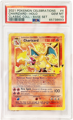 PSA 10 CHARIZARD HOLO - POKEMON CELEBRATIONS CLASSIC COLLECTION #4 2021 - Image 2