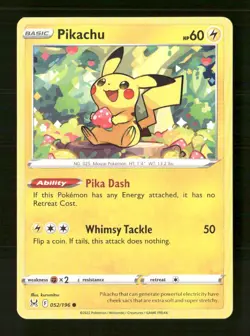 Pikachu 052/196 Lost Origin NM/M Pokemon - Image 1