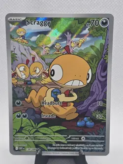 Pokemon Scraggy (Illustration Rare) Scarlet & Violet White Flare 138/086 - Image 1