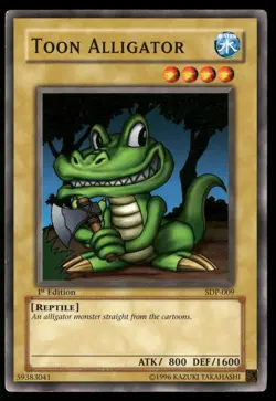 Toon Alligator SDP-009 Starter Deck: Pegasus Yu-Gi-Oh 1st Edition LP - Image 1