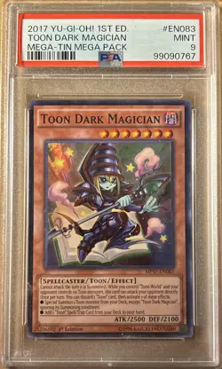 2017 Yu-Gi-Oh! Mega-Tin 1st Edition Toon Dark Magician #MP17-EN083 PSA 9 - Image 1